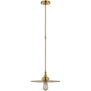 Chapman & Myers Parkington LED 14 inch Antique-Burnished Brass Pendant Ceiling Light