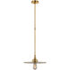 Chapman & Myers Parkington LED 14 inch Antique-Burnished Brass Pendant Ceiling Light