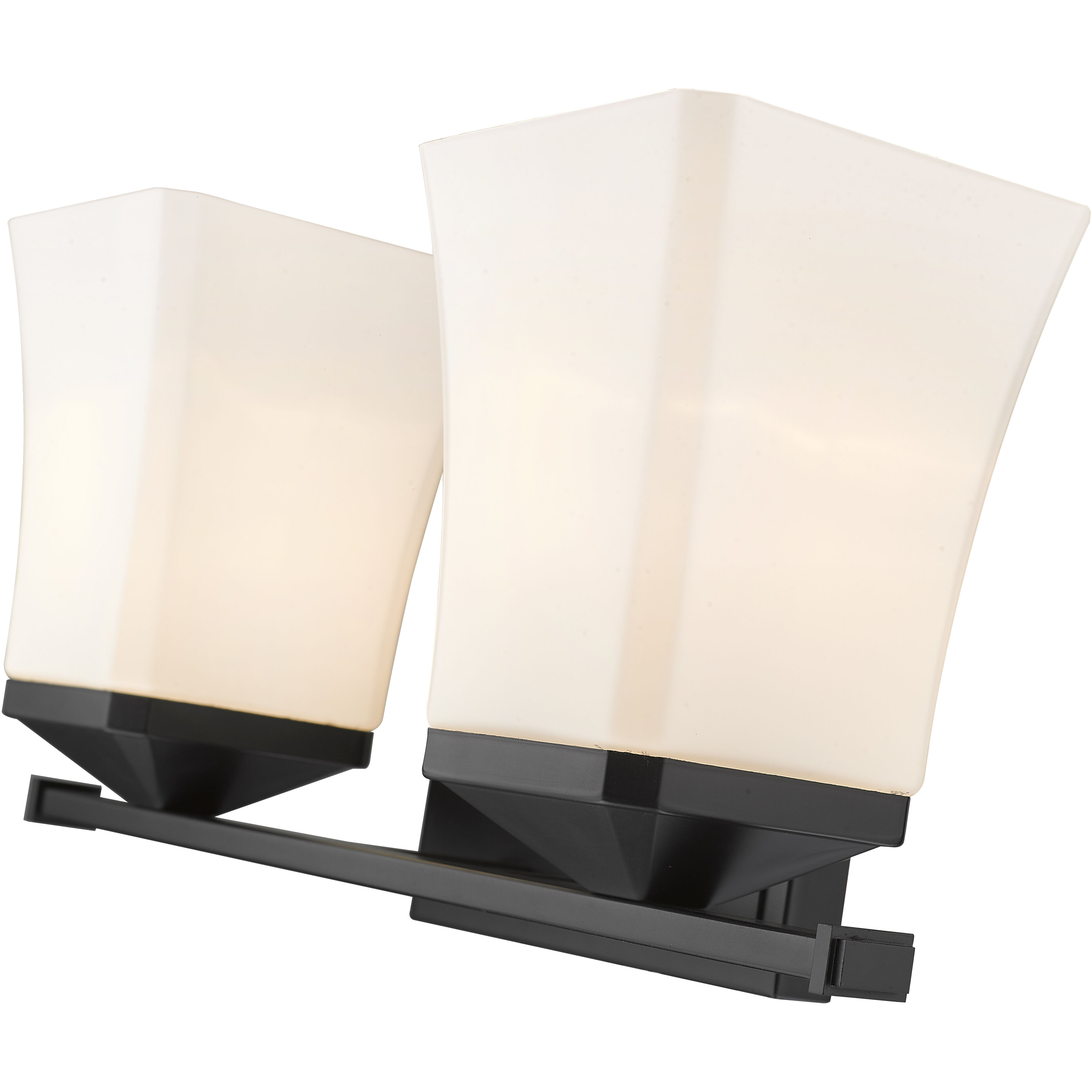 Darcy 2 Light 16 inch Matte Black Vanity Wall Light