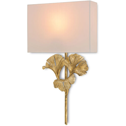 Gingko 1 Light 14 inch Chinois Antique Gold Leaf ADA Wall Sconce Wall Light