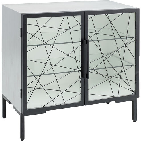 Checkmate Checkmate White with Black and Clear Cabinet