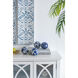 Aline Blue/White Decorative Orb, Set of 4
