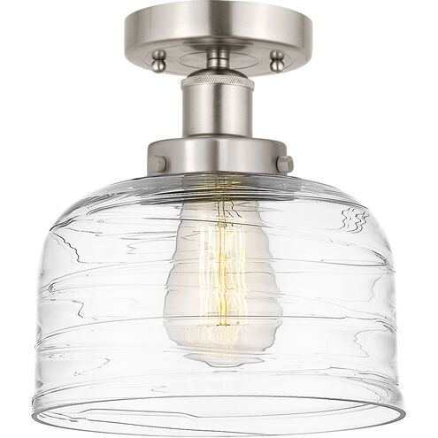 Bell 1 Light 6.5 inch Brushed Satin Nickel Semi-Flush Mount Ceiling Light