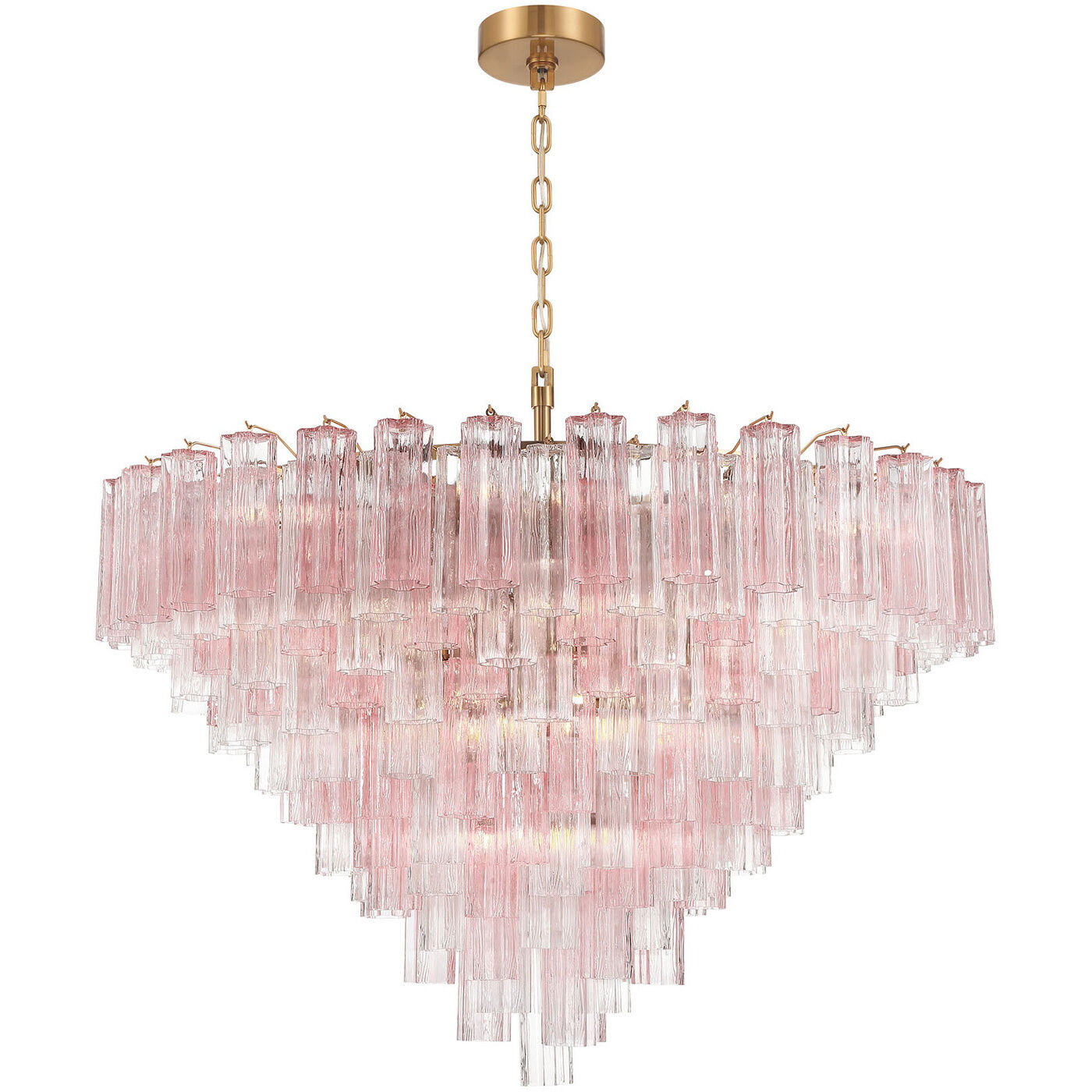 Addis 28 Light 49 inch Aged Brass Chandelier Ceiling Light