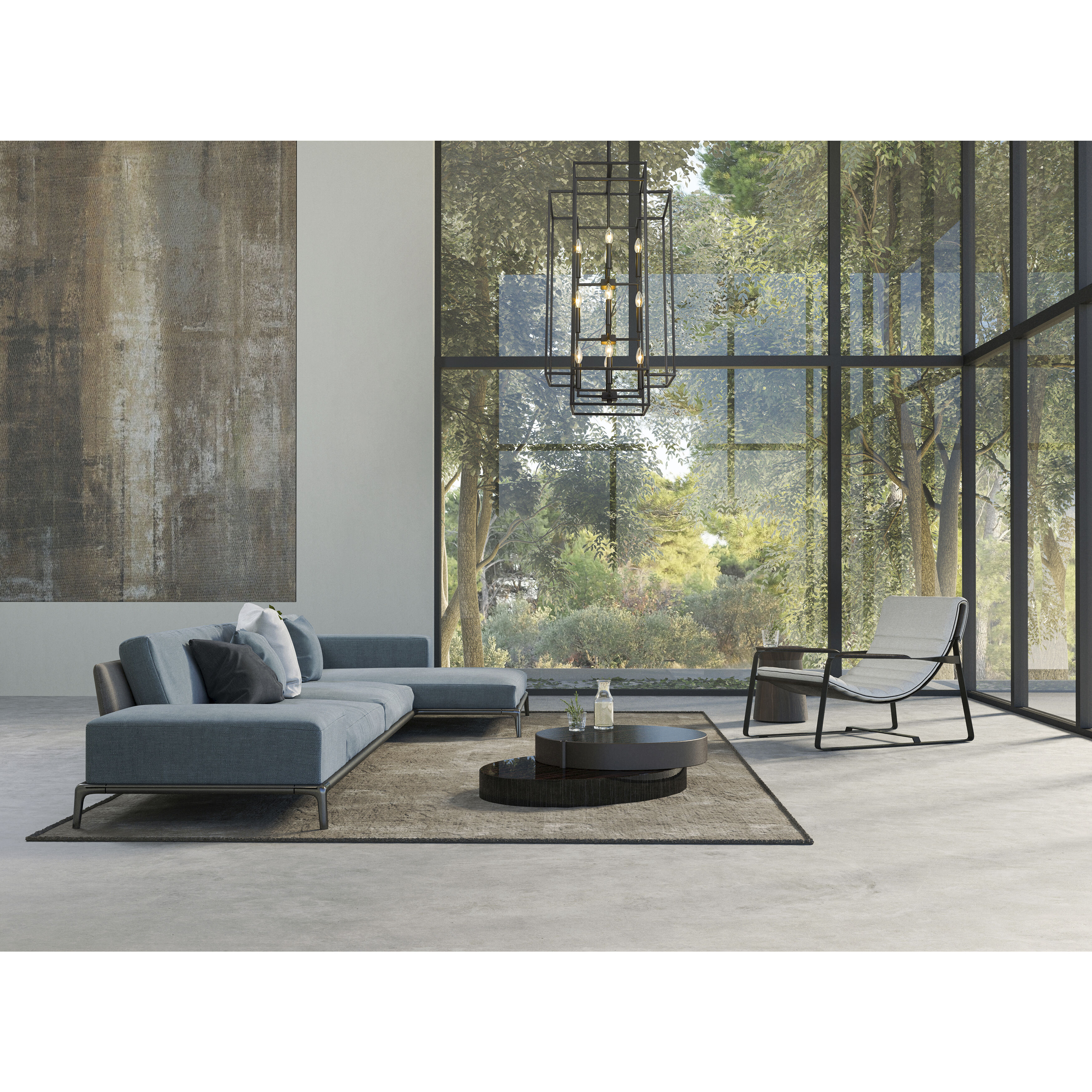 Titania 12 Light 20 inch Matte Black Chandelier Ceiling Light