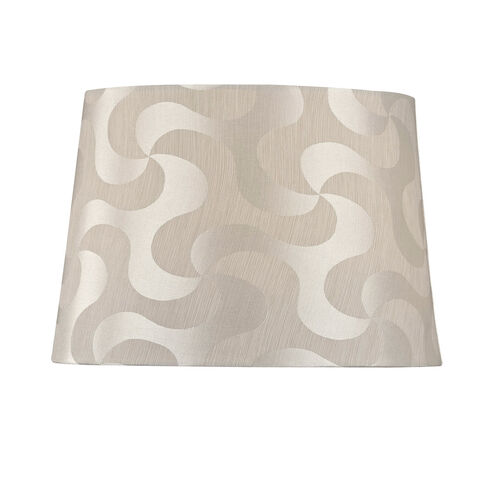 Dolan Designs Mix and Match Medium Modified Barrel Hardback Lamp Shade Only in Silver and Taupe Patterned 160103