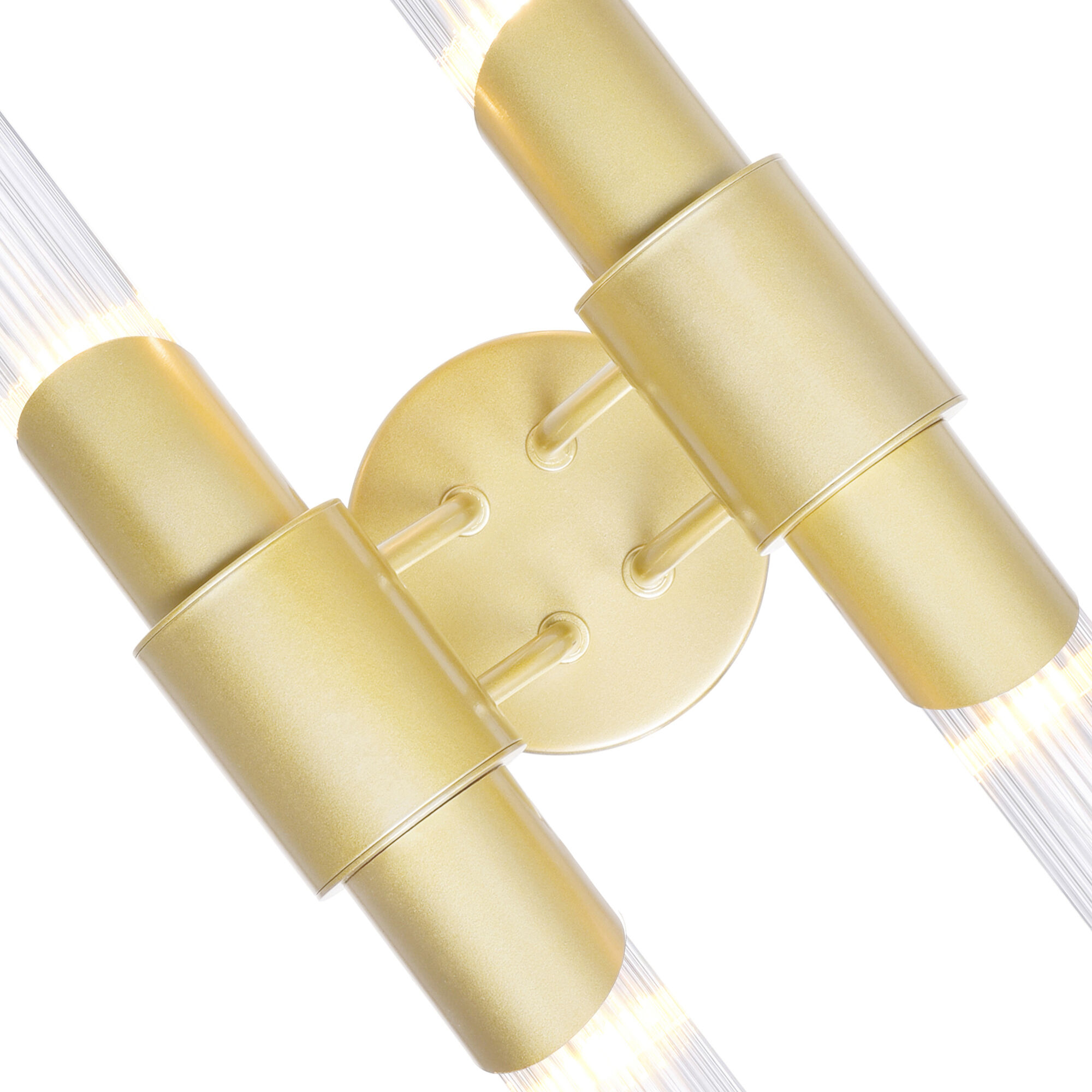 Croissant 4 Light 8 inch Satin Gold Wall Sconce Wall Light