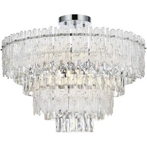Emilia 8 Light 25 inch Chrome Flush Mount Ceiling Light