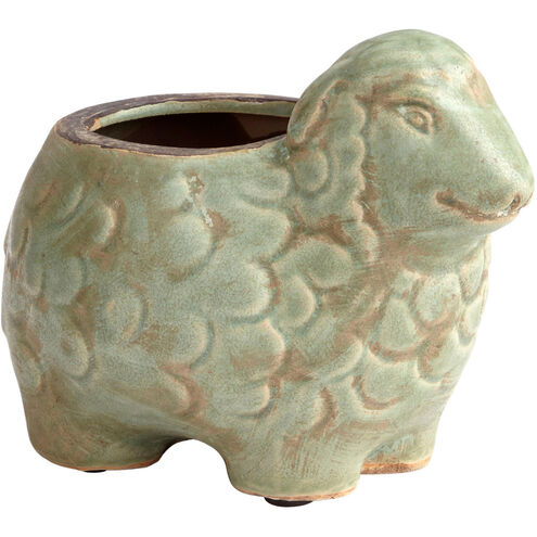 Lala Lamb Green Glaze Planter