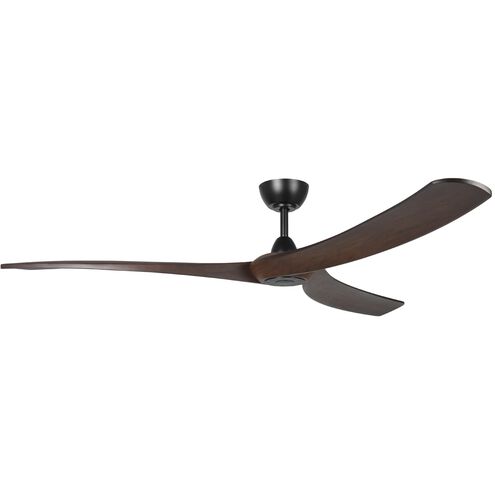 Williwaw 72 inch Black with Walnut Blades Ceiling Fan
