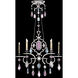 Encased Gems 6 Light 50 inch Silver Chandelier Ceiling Light in Multi-Colored Crystal