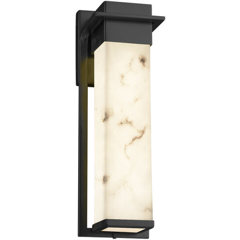 Lumenaria 16.5 inch Matte Black Outdoor Wall Sconce