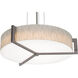 Apex 3 Light 27.15 inch Satin Nickel Pendant Ceiling Light in Incandescent, Jute and Weathered Grey
