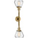 Franklin Restoration Fulton LED 17 inch Brushed Brass Bath Vanity Light Wall Light in Clear Glass, Franklin Restoration