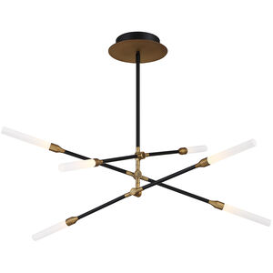 Houdini LED 30.75 inch Black Aged Brass Pendant Ceiling Light, dweLED