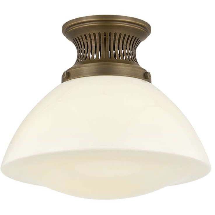 Bruceville 1 Light 12.25 inch Historic Bronze Flush Mount Ceiling Light