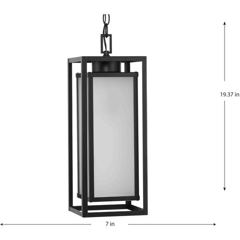 Unison 1 Light 7 inch Matte Black Outdoor Hanging Lantern