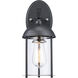 Blues 1 Light 14 inch Black and Brushed Nickel Outdoor Wall Lantern