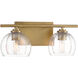 Glint 2 Light 15.5 inch Legacy Brass Vanity Light Wall Light