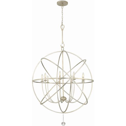 Solaris 9 Light 40 inch Olde Silver Chandelier Ceiling Light