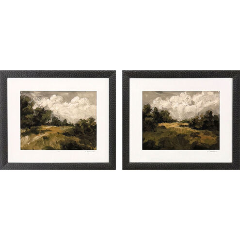 Inspired Landscape Green and Beige Framed Art