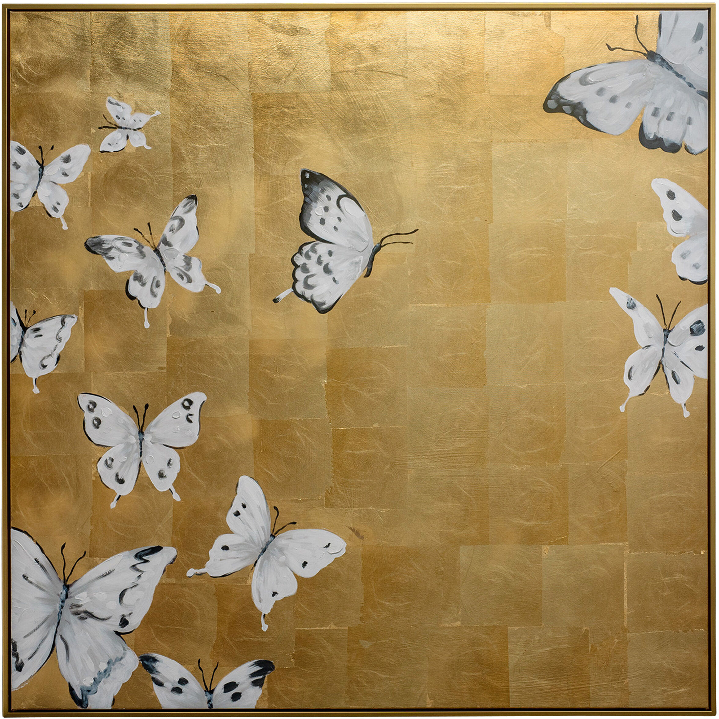 Aurelia Gold and White and Black and Gray Wall Art