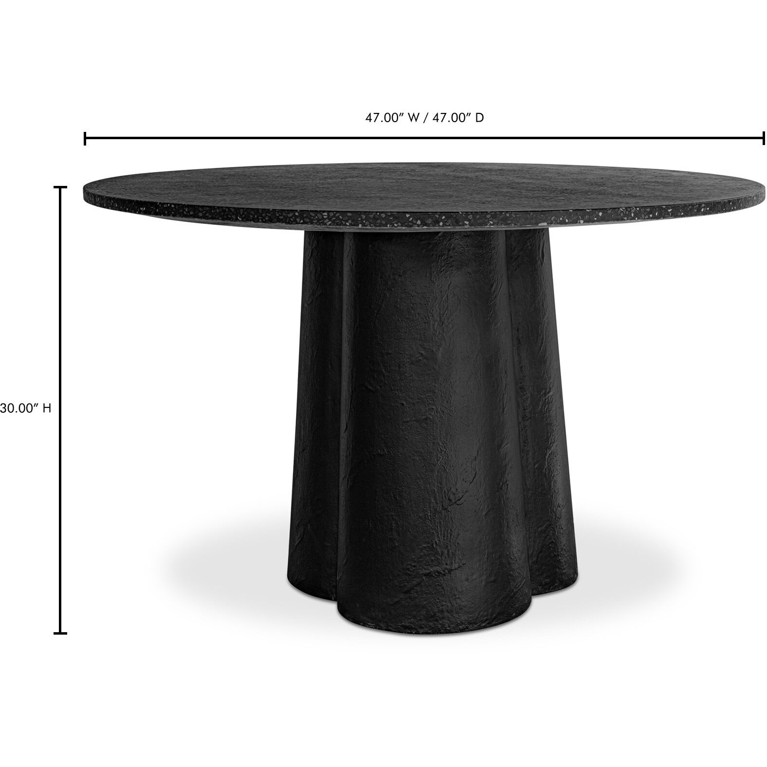Mono 47 X 47 inch Black Dining Table