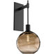 Terra 1 Light 9 inch Matte Black Indoor Sconce Wall Light in Terra Bronze, Tempo