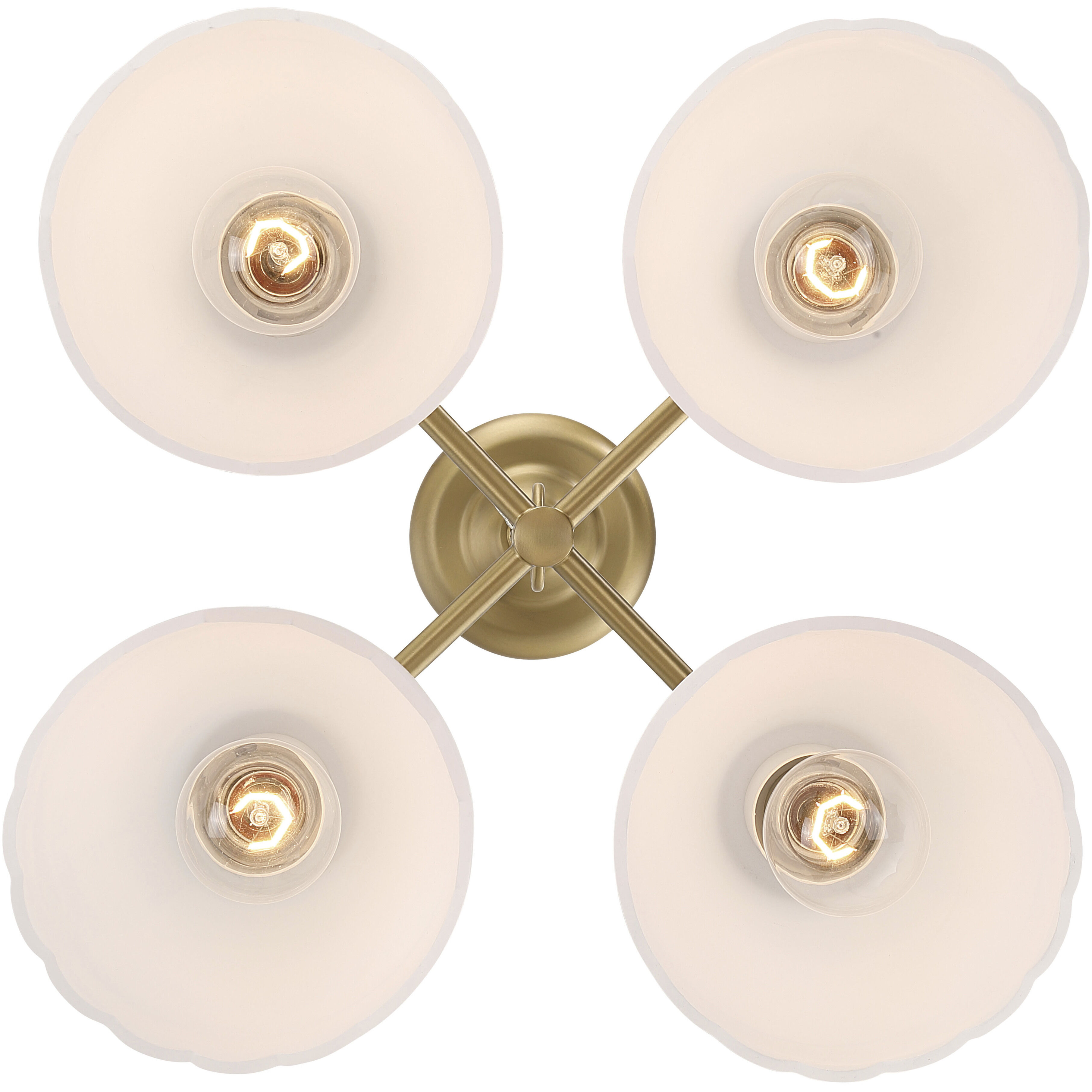 Dorinda 4 Light 18 inch Brushed Champagne Brass Pendant Ceiling Light