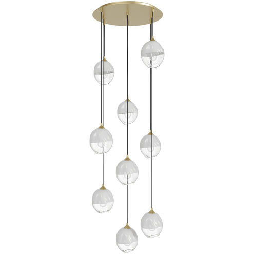 Sonoma Ave. 9 Light 37 inch Brushed Brass Multi Port Pendant Ceiling Light