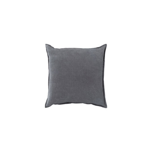 Cotton Velvet 22 X 22 inch Charcoal Pillow Kit, Square