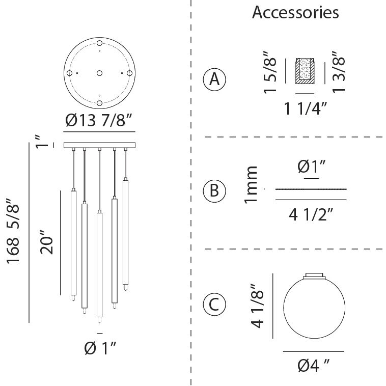 Reigndrop 5 Light 13.88 inch Aged Gold Brass Pendant Ceiling Light