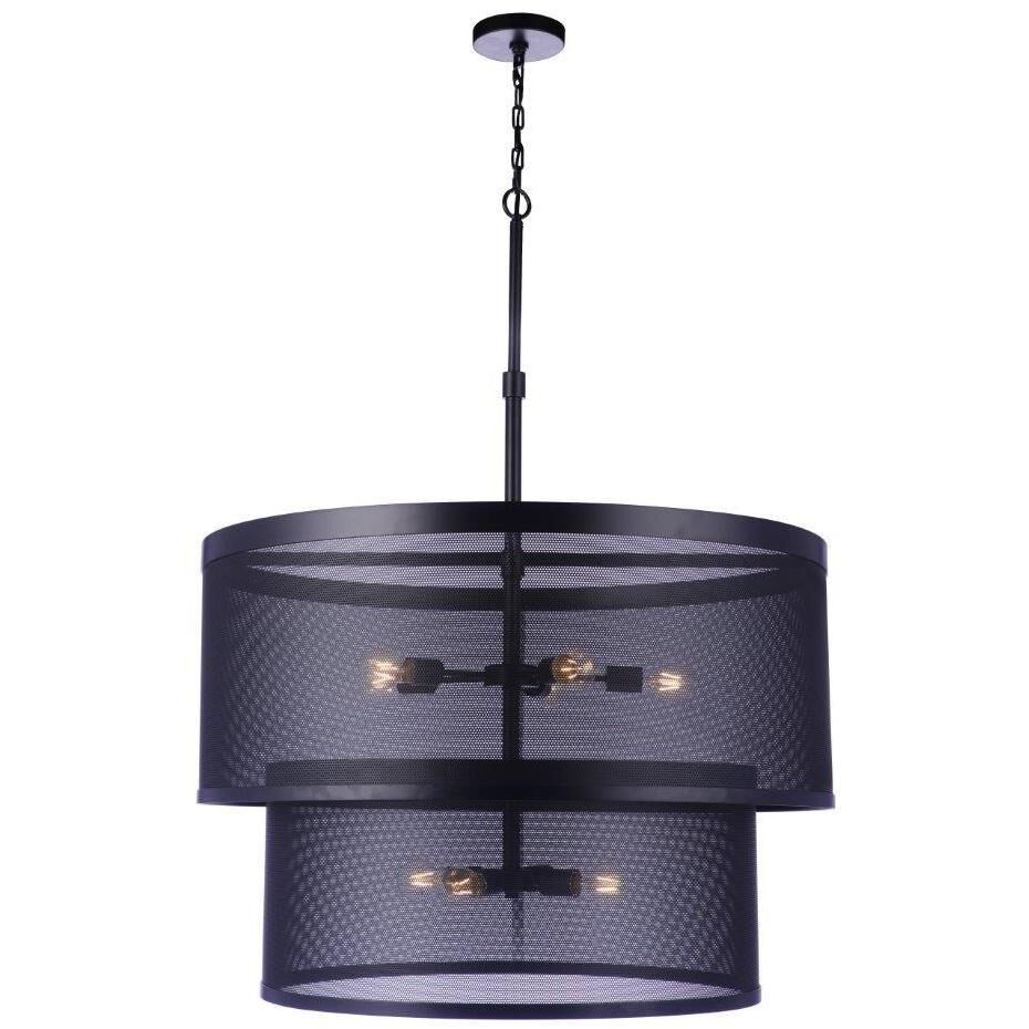 Mesh 9 Light 36 inch Flat Black Pendant Ceiling Light