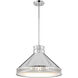Seagram 3 Light 20 inch Polished Nickel Pendant Ceiling Light