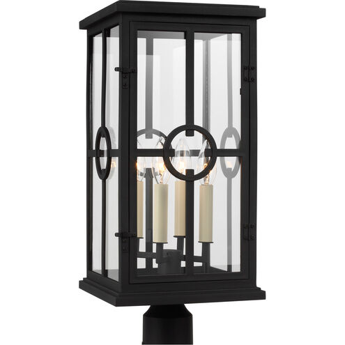 Belleville 4 Light 21.5 inch Textured Black Outdoor Post Lantern