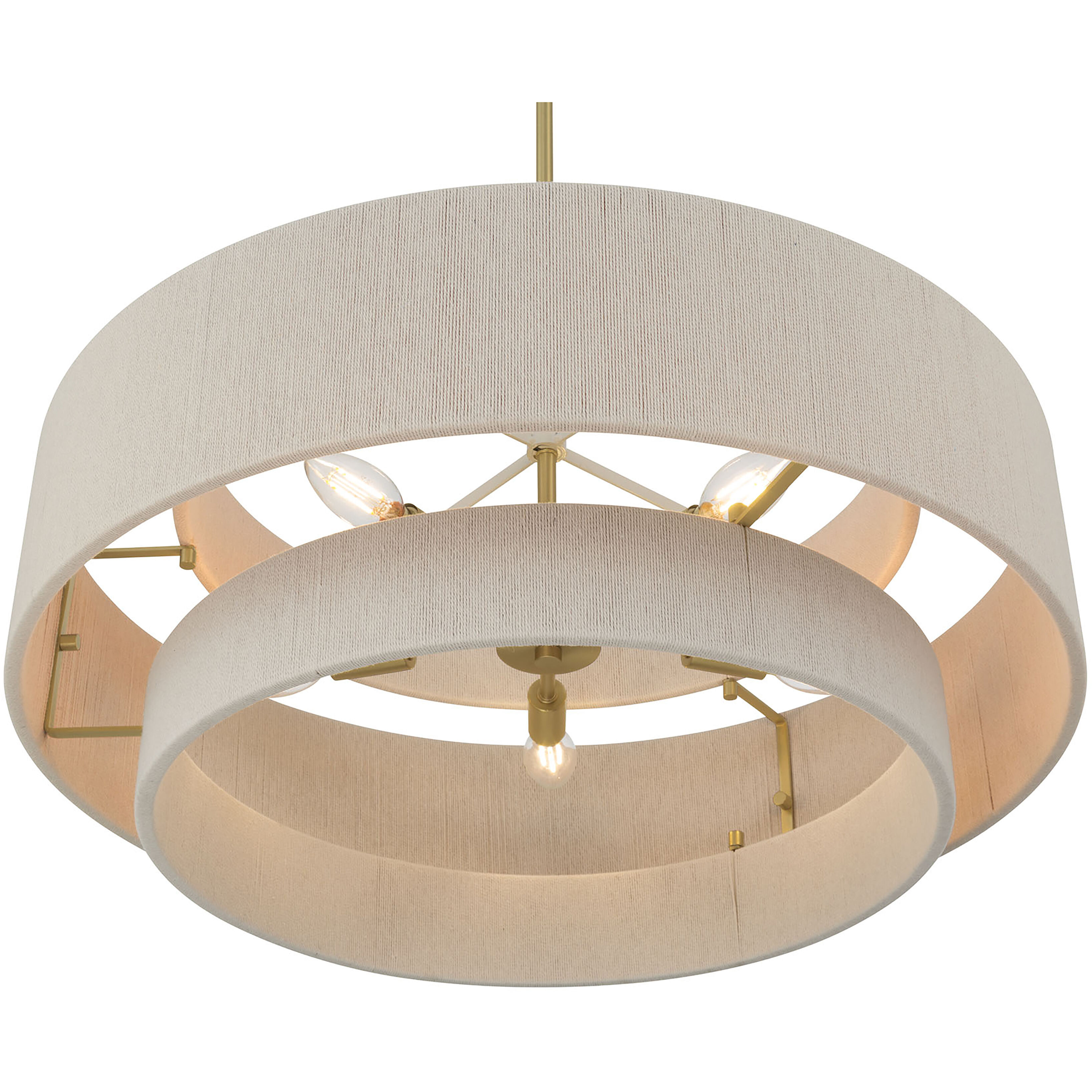 Helbert 5 Light 24 inch Vintage Brass Pendant Ceiling Light