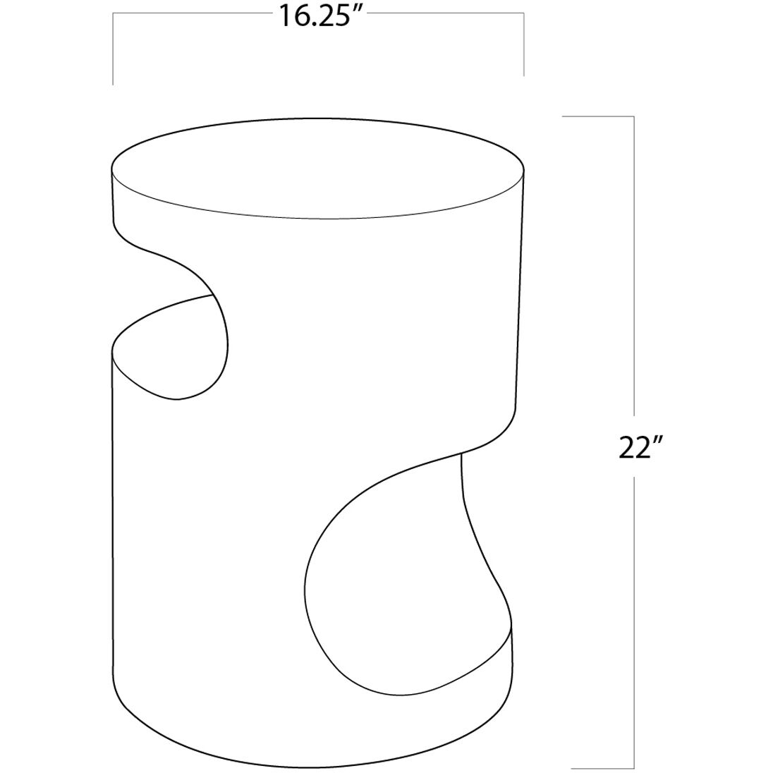 Nathan 22 X 16.25 inch Brass Side Table