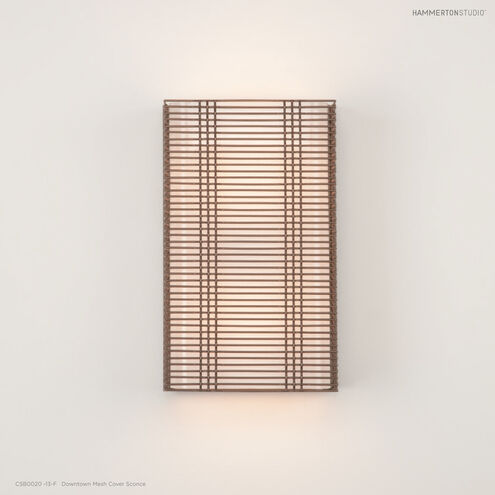 Downtown Mesh 2 Light 7.9 inch Graphite Cover Sconce Wall Light