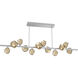 Gem LED 72 inch Classic Silver Chandelier Ceiling Light in Bronze, 2700K LED, Twisted Branch