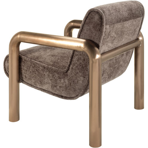 Magnus Medium Brown / Metallic - Brass Accent Chairs