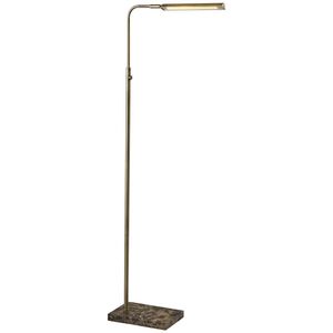Reader 54 inch 7.00 watt Antique Brass Floor Lamp Portable Light