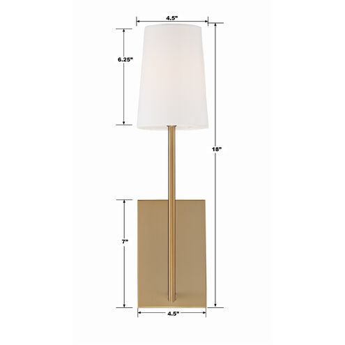 Lena 1 Light 4.5 inch Vibrant Gold Sconce Wall Light