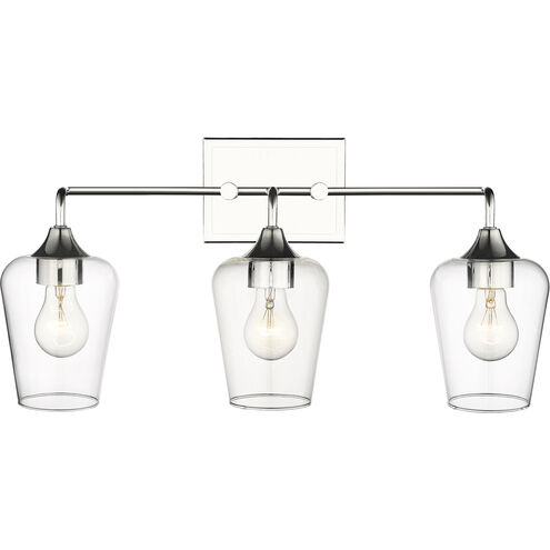 Gladys 3 Light 23 inch Polished Nickel Vanity Light Wall Light