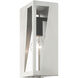 Forsyth 1 Light 11 inch Brushed Nickel with Black Finish Accents Outdoor Wall Lantern in Brushed Nickel & Black, Medium