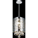 Eternity 1 Light 6 inch Chrome Drum Shade Mini Pendant Ceiling Light