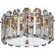 AERIN Bonnington 4 Light 14.25 inch Hand-Rubbed Antique Brass Flush Mount Ceiling Light in Crystal, Small