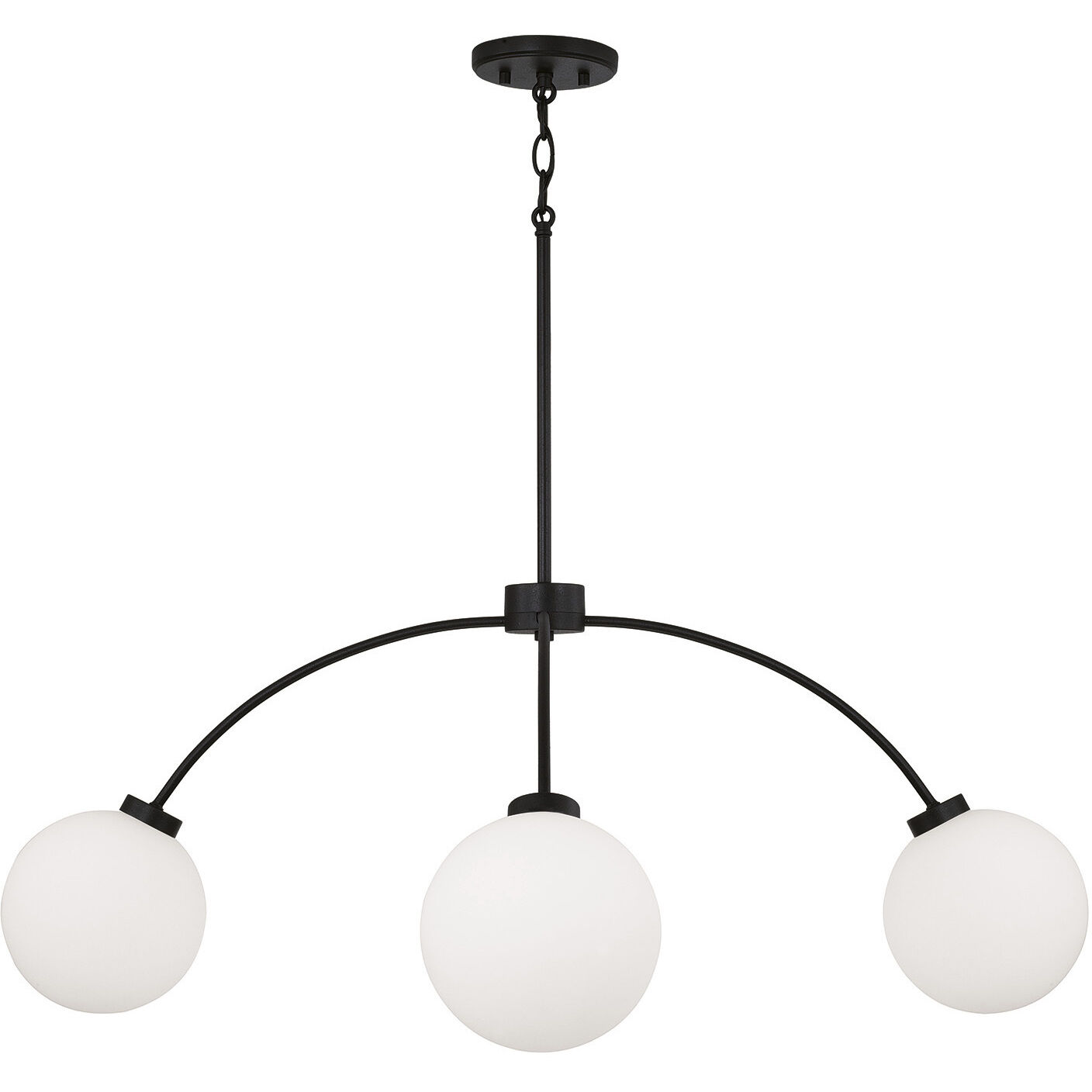 Amos 4 Light 37 inch Black Iron Chandelier Ceiling Light