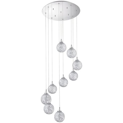 Solaro 9 Light 22 inch Chrome Pendant Ceiling Light
