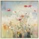 Blooms in the Meadow Blue and Green and Red and Yellow Canvas