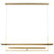 Ian K. Fowler Tristan LED 54 inch Hand-Rubbed Antique Brass Reflector Linear Chandelier Ceiling Light